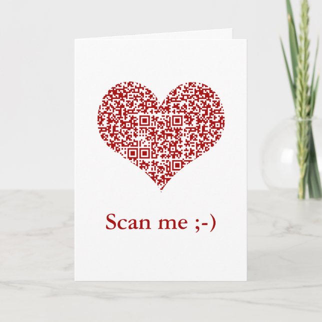 Tarjeta ¡Te amo! ¡Te amo! ¡Te amo! Código de QR (Anverso)