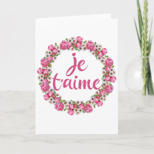 Tarjeta Te Amo - Te Quiero - Dichos Franceses