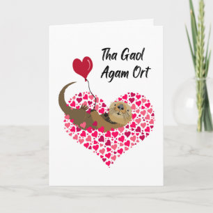 Tarjeta Te Amo Tha Gaol Agam Ort Escocés Gaélico