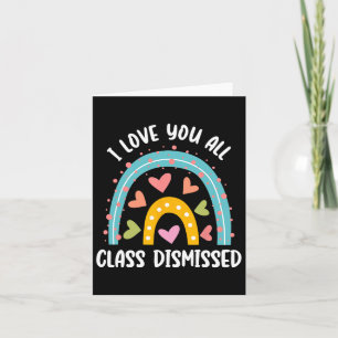 Tarjeta Te Amo Toda Clase Despedida El Último Día De La Es