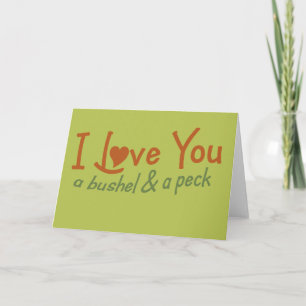 Tarjeta Te amo un arbusto y un picón