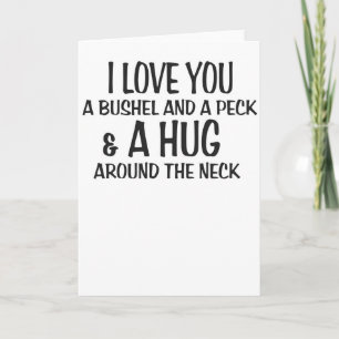 Tarjeta Te amo un arbusto y un picoteo y un abrazo alreded