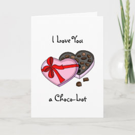 Tarjeta Te amo un El día de San Valentín de Choco-Lot