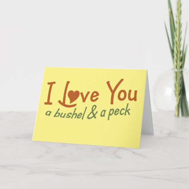 Tarjeta Te amo un montón y un poco más (Anverso)