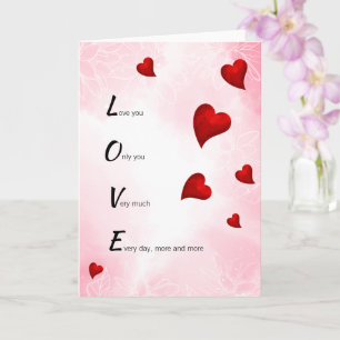 Tarjeta Te amo, Valentine
