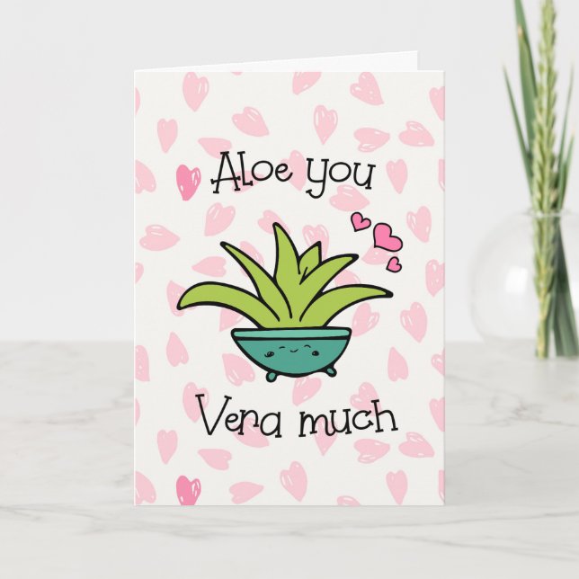 Tarjeta Te amo Vera Mucho Pun Amor Lindo (Anverso)