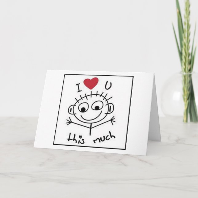 TARJETA "TE AMO" Y "TE ECHO MUCHO MENOS" (Anverso)