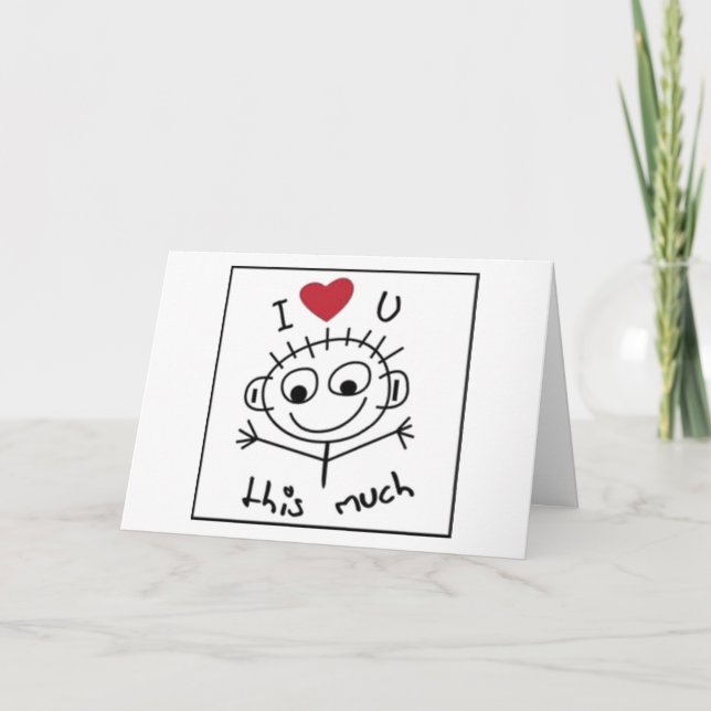 TARJETA "TE AMO" Y "TE ECHO MUCHO MENOS" (Anverso)