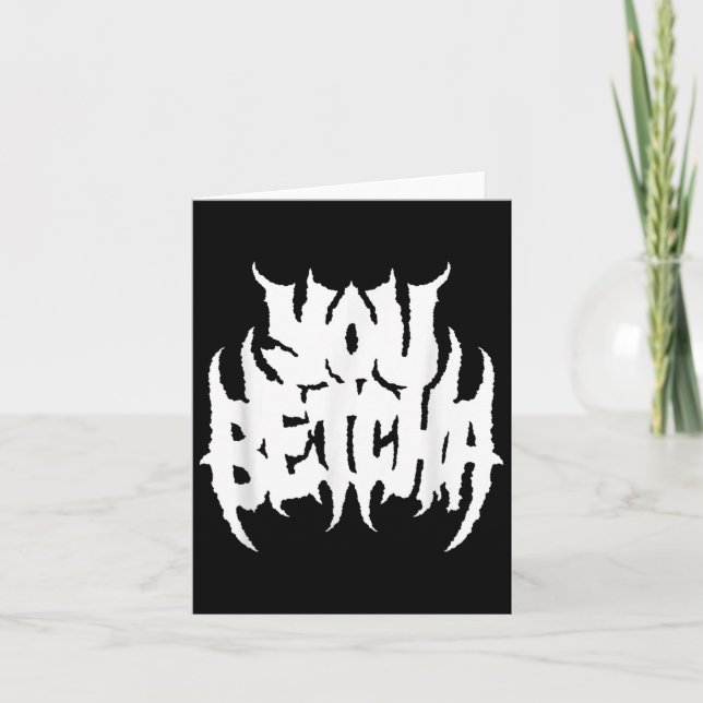 Tarjeta Te Apostaría Estilo Death-metal  (Anverso)