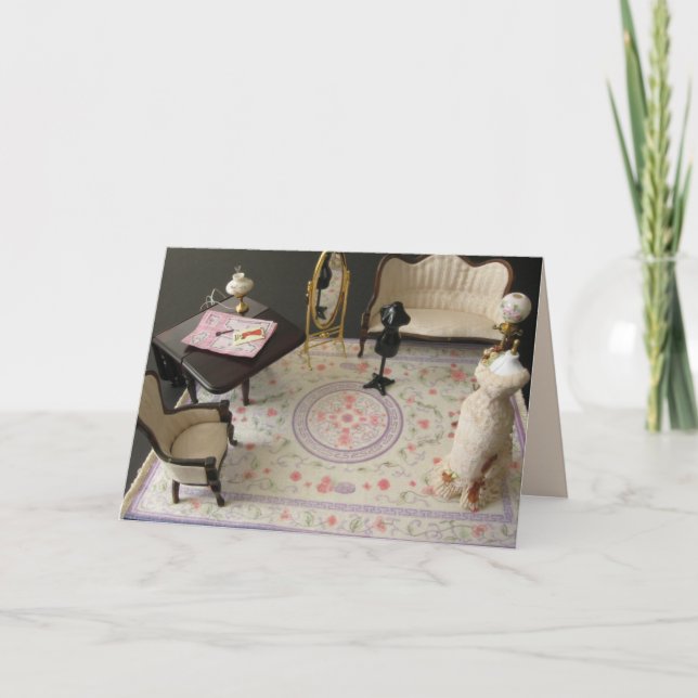 Tarjeta ¡Te Aprecio Mucho! Dressmaker Seamstress (Anverso)