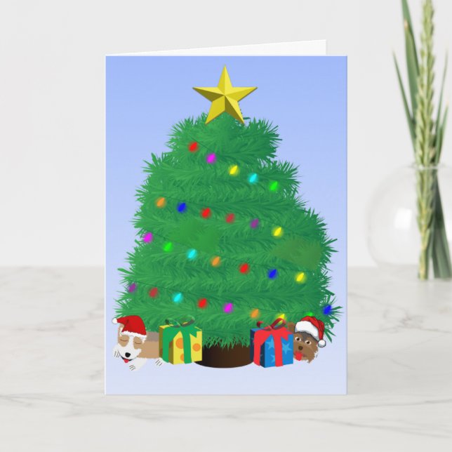 Tarjeta Te aullamos una Feliz Navidad (Anverso)