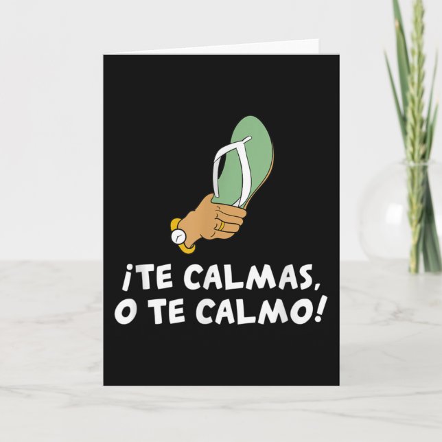 Tarjeta Te Calmas O Te Calmo Hispanic Spanish (Anverso)