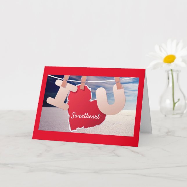 TARJETA **TE CASARÁS CON "YO" (TE AMO) CARTA (Planta pequeña)