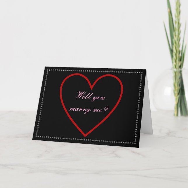 Tarjeta "¿Te casarás conmigo?" + Corazón (Anverso)