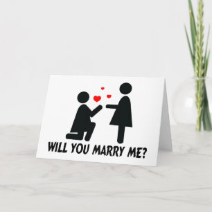 Tarjeta ¿Te Casarás Conmigo Mujer Y Mujer Bendita De Knee?