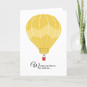 Tarjeta ¿Te casarás conmigo para volar conmigo en globo ae