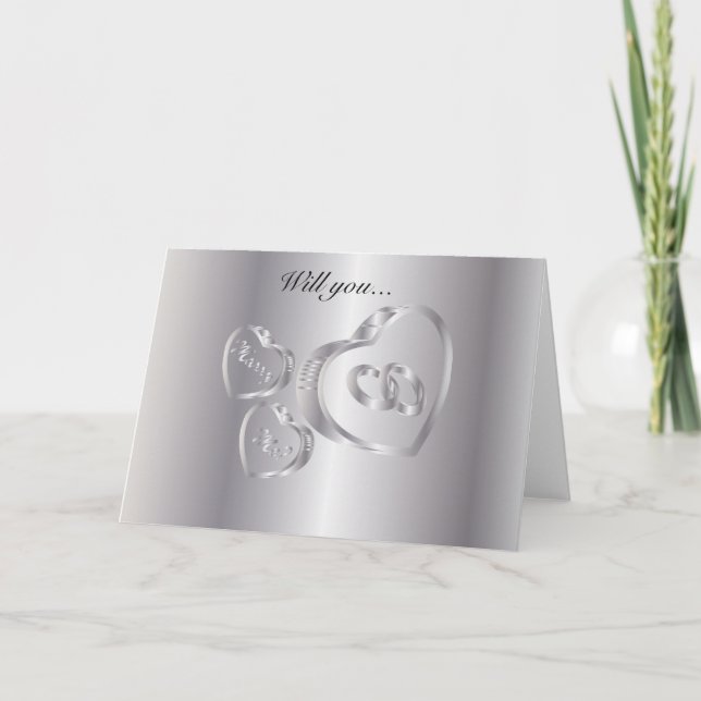 Tarjeta ¿Te Casarás Conmigo? | Plata (Anverso)