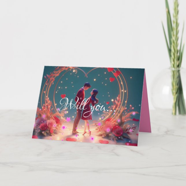 Tarjeta ¿Te Casarás Conmigo? Propuesta boda personalizada (Anverso)
