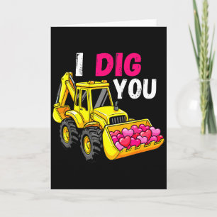 Tarjeta Te Cavo Excavadora Construcción San Valentín Coraz