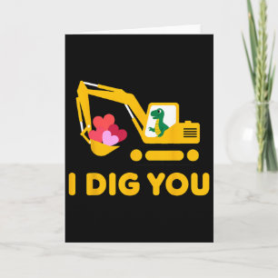 Tarjeta Te Cavo Lindo Excavador de Dinos Día de San Valent
