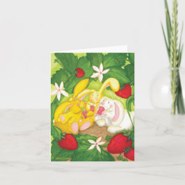 Tarjeta Té conejil de fresa/Notecard