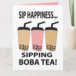 Tarjeta Té de Boba Té de Burbujas Té de Boba