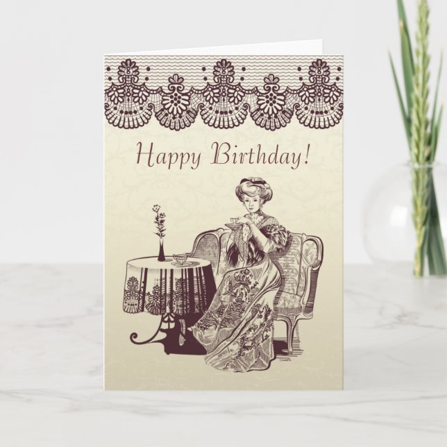 Tarjeta té de la dama (Anverso)