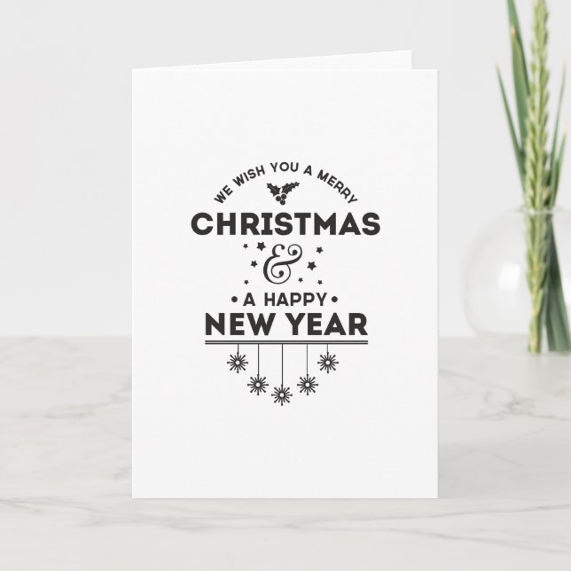 Tarjeta Te deseamos una Feliz Navidad (Anverso)