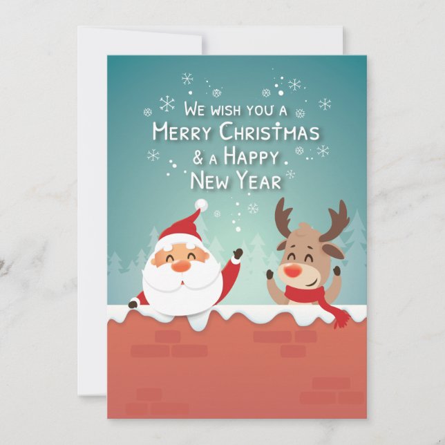 Tarjeta Te Deseamos Una Feliz Navidad (Anverso)