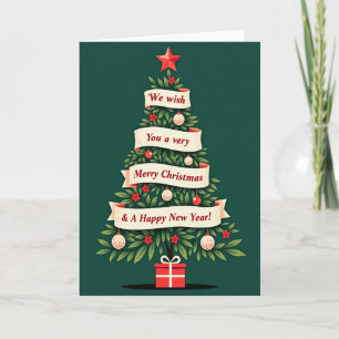 Tarjeta Te Deseamos una Feliz Navidad y Año Nuevo