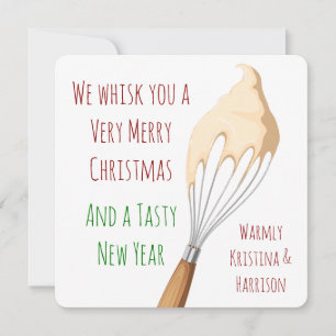 Tarjeta Te Deseamos una Feliz Navidad y un Año Nuevo Sabro
