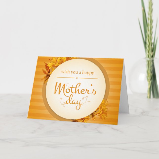 Tarjeta Te deseo feliz día de la madre (Anverso)