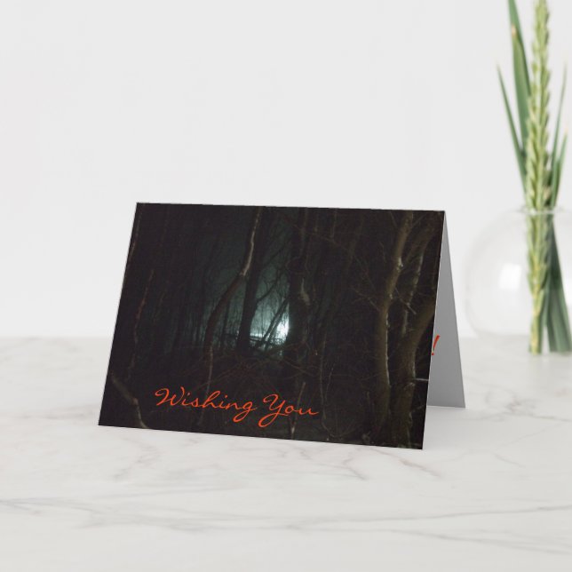 Tarjeta ¡Te deseo la Halloween más espeluznante! (Anverso)