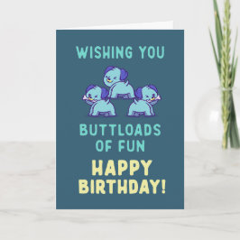 Tarjeta Te deseo montones de diversión, lindo cumpleaños d