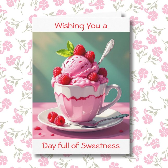 Tarjeta ¡Te deseo un día dulce! Amistad diciendo hola (Subido por el creador)