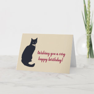 Tarjeta Te deseo un feliz gato de cumpleaños