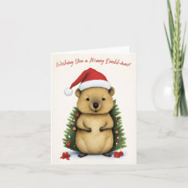 Tarjeta Te deseo un Feliz Navidad Quokka -