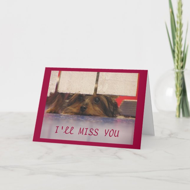 Tarjeta Te echaré de menos. (Anverso)