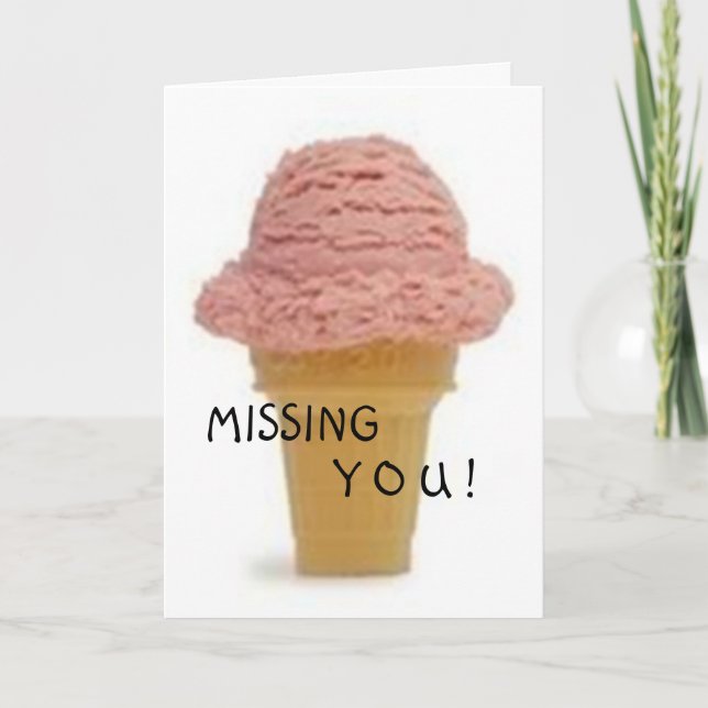 TARJETA **TE ECHAS MUCHO, ¡NI SIQUIERA PUEDO COMER HELADO! (Anverso)