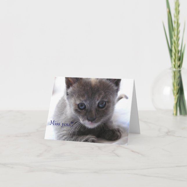 Tarjeta ¡Te echo de menos! (Anverso)