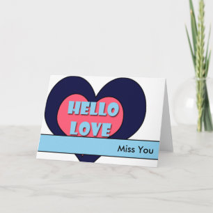 Tarjeta Te echo de menos el saludo