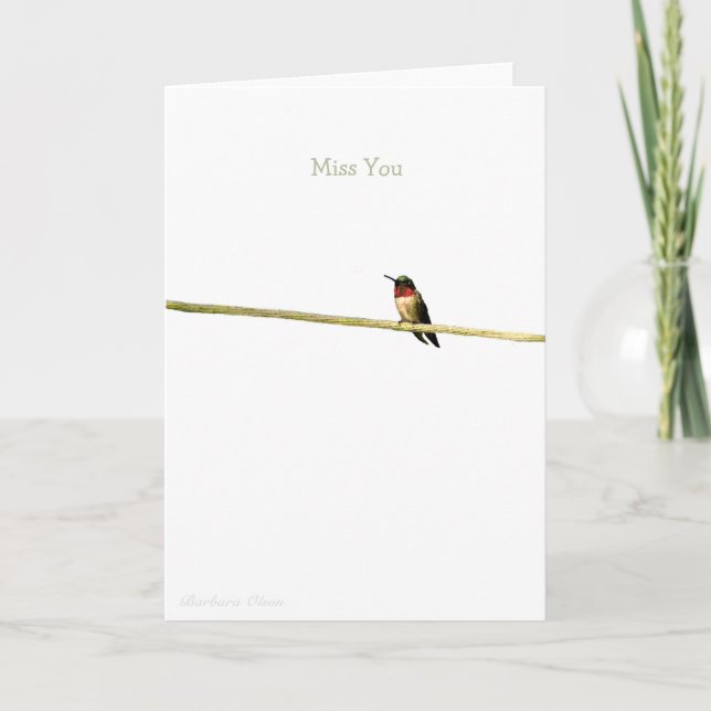 Tarjeta Te echo de menos: en blanco dentro (Anverso)