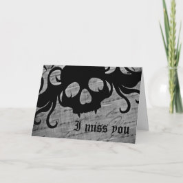 Tarjeta Te echo de menos gótico