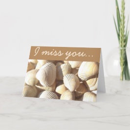 Tarjeta Te echo de menos las conchas de mar Verano Tropica