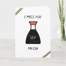 "Te echo mucho de menos" "Comamos sushi" Cute Pun