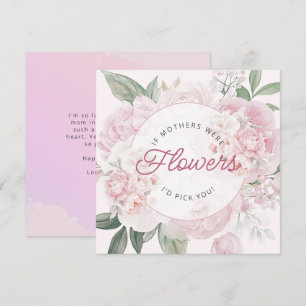 Tarjeta Te elegiría flores de peonía para el Día de la Mad