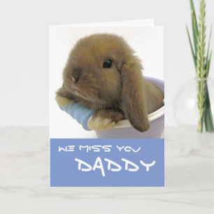 Tarjeta Te Extrañamos Papá - Azul
