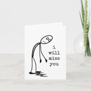 Tarjeta Te Extrañaré, Adiós, Compañero de Trabajo, Amigo,