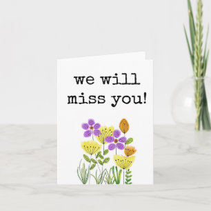 Tarjeta Te Extrañaremos, Adiós, Buena Suerte, Trabajador