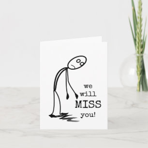 Tarjeta Te Extrañaremos, Adiós, Buena Suerte, Trabajador